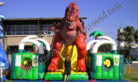 Jurassic Themed Inflatable Obstacle Course Rental Phoenix Arizona